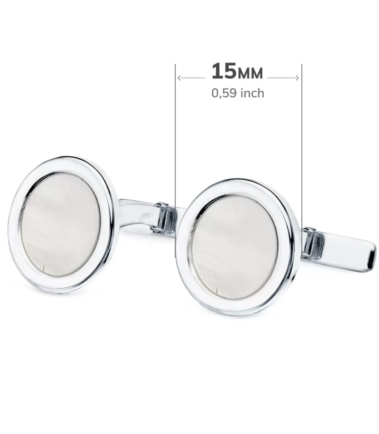 Gemelos Alexandre Oro Blanco 18K Nacar<Alda Joyeros Best Sale
