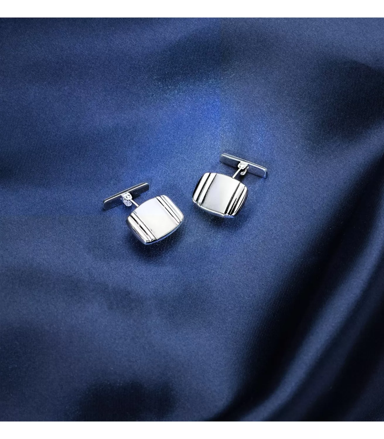 Gemelos Baptiste Oro Blanco 18K<Alda Joyeros Shop