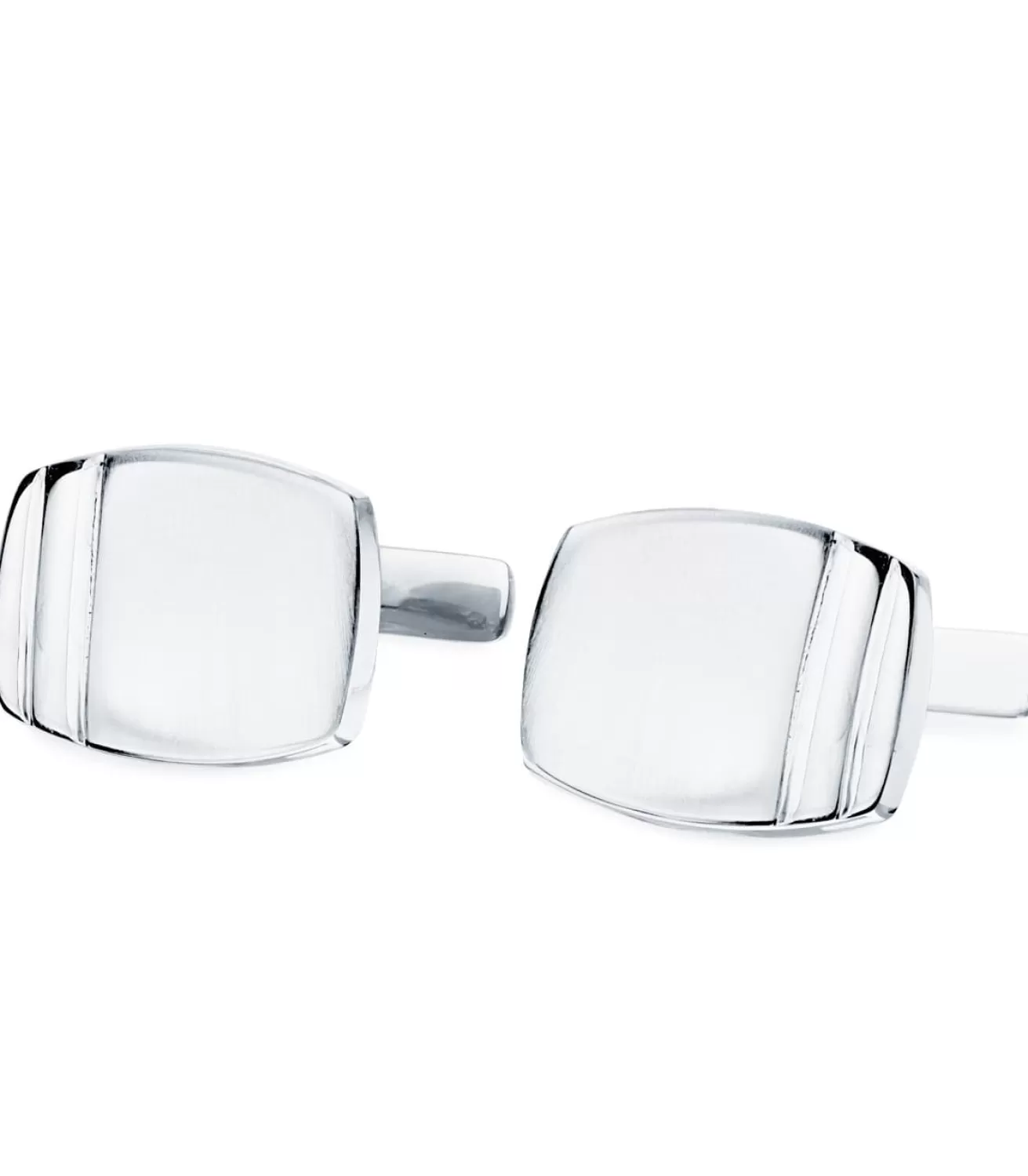 Gemelos Bernard Oro Blanco 18K<Alda Joyeros Outlet