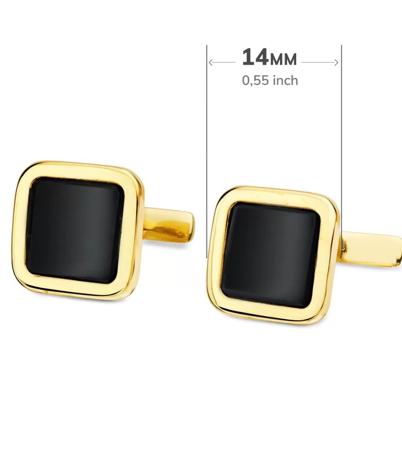 Gemelos Edouard Oro Amarillo 18K Onix<Alda Joyeros Cheap