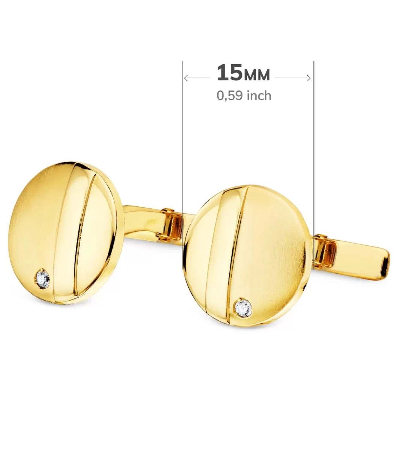 Gemelos Eugene 18 Ktes Circonita<Alda Joyeros Shop