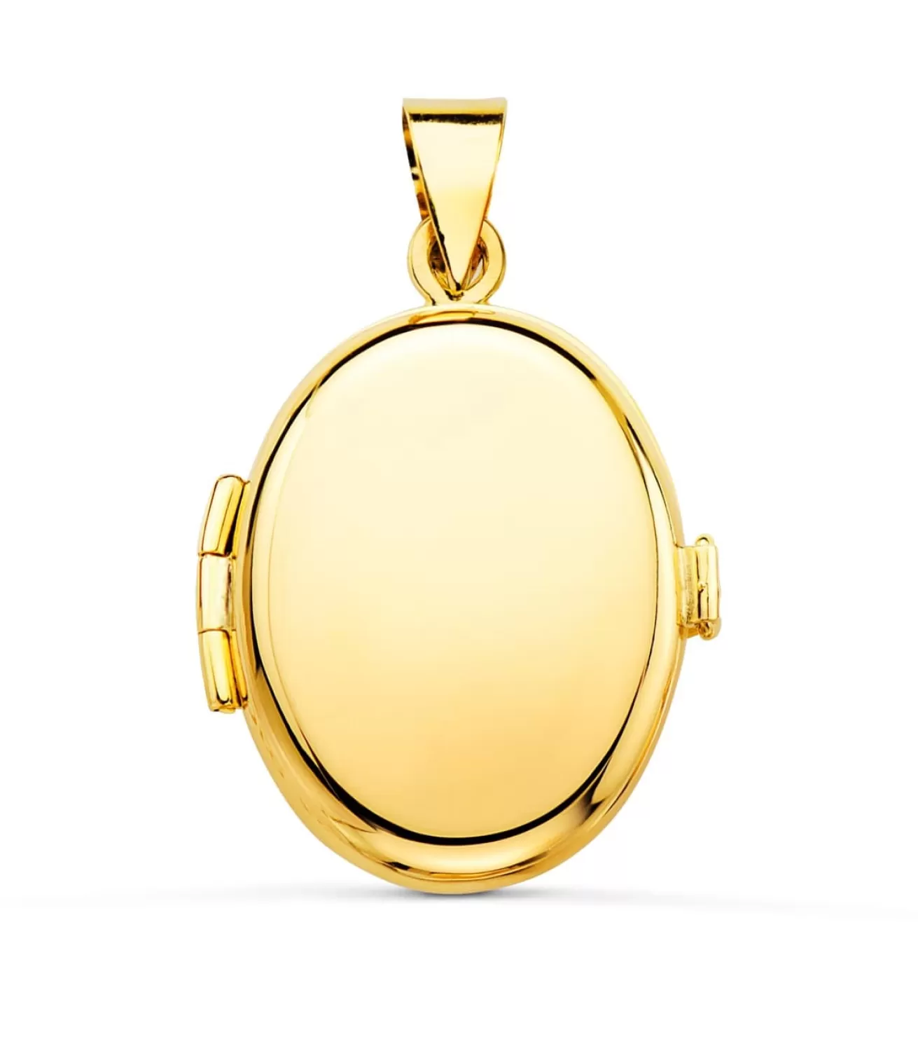 Guardapelo Portafoto Liso Oval 22 X 19 Mm Oro 18 K<Alda Joyeros Sale