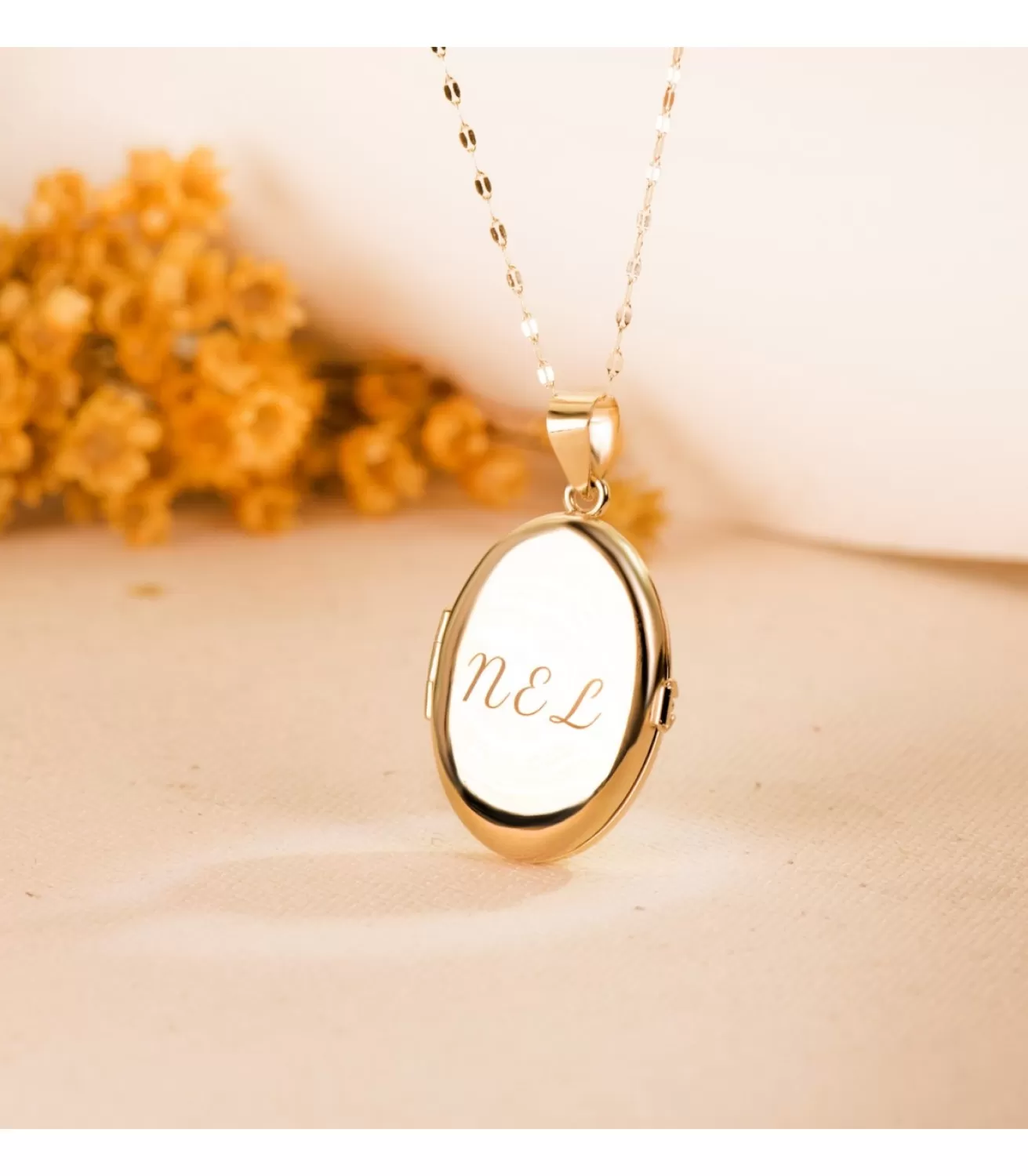 Guardapelo Portafoto Liso Oval 22 X 19 Mm Oro 18 K<Alda Joyeros Sale