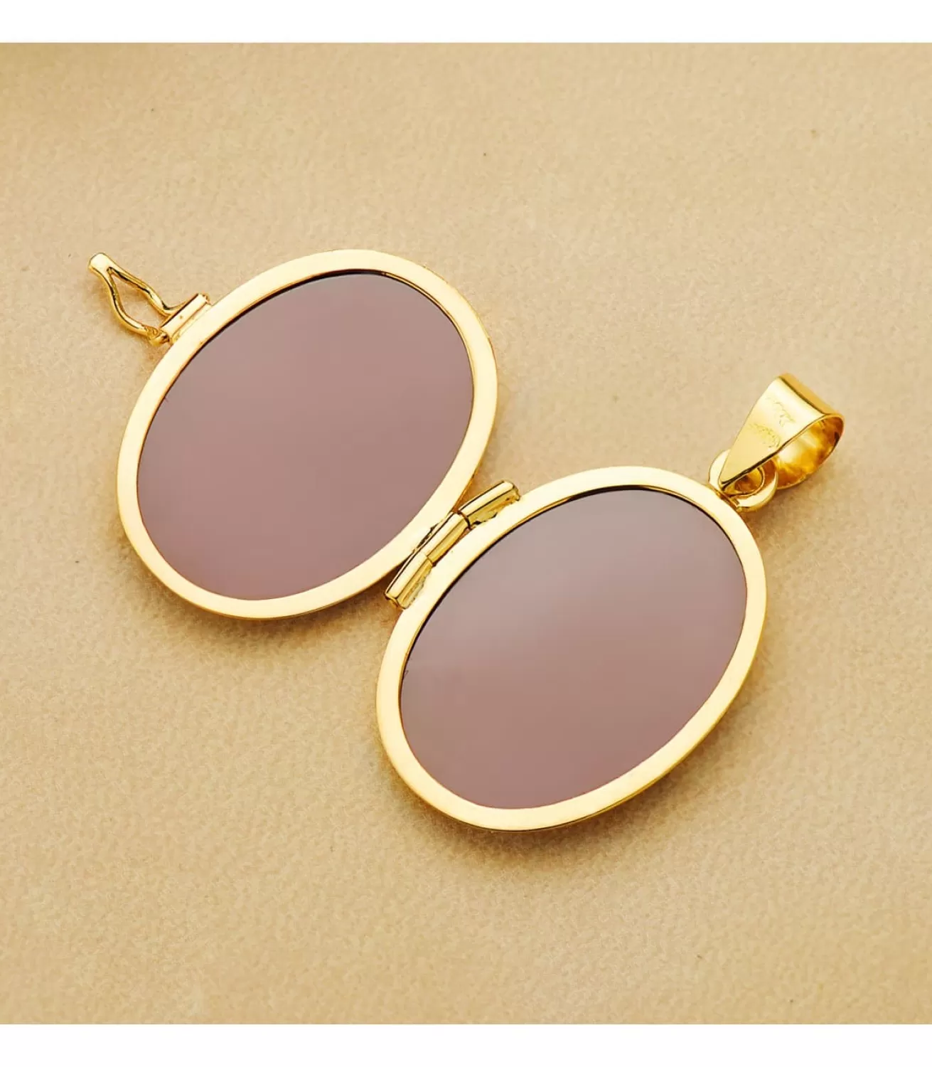 Guardapelo Portafoto Liso Oval 22 X 19 Mm Oro 18 K<Alda Joyeros Sale