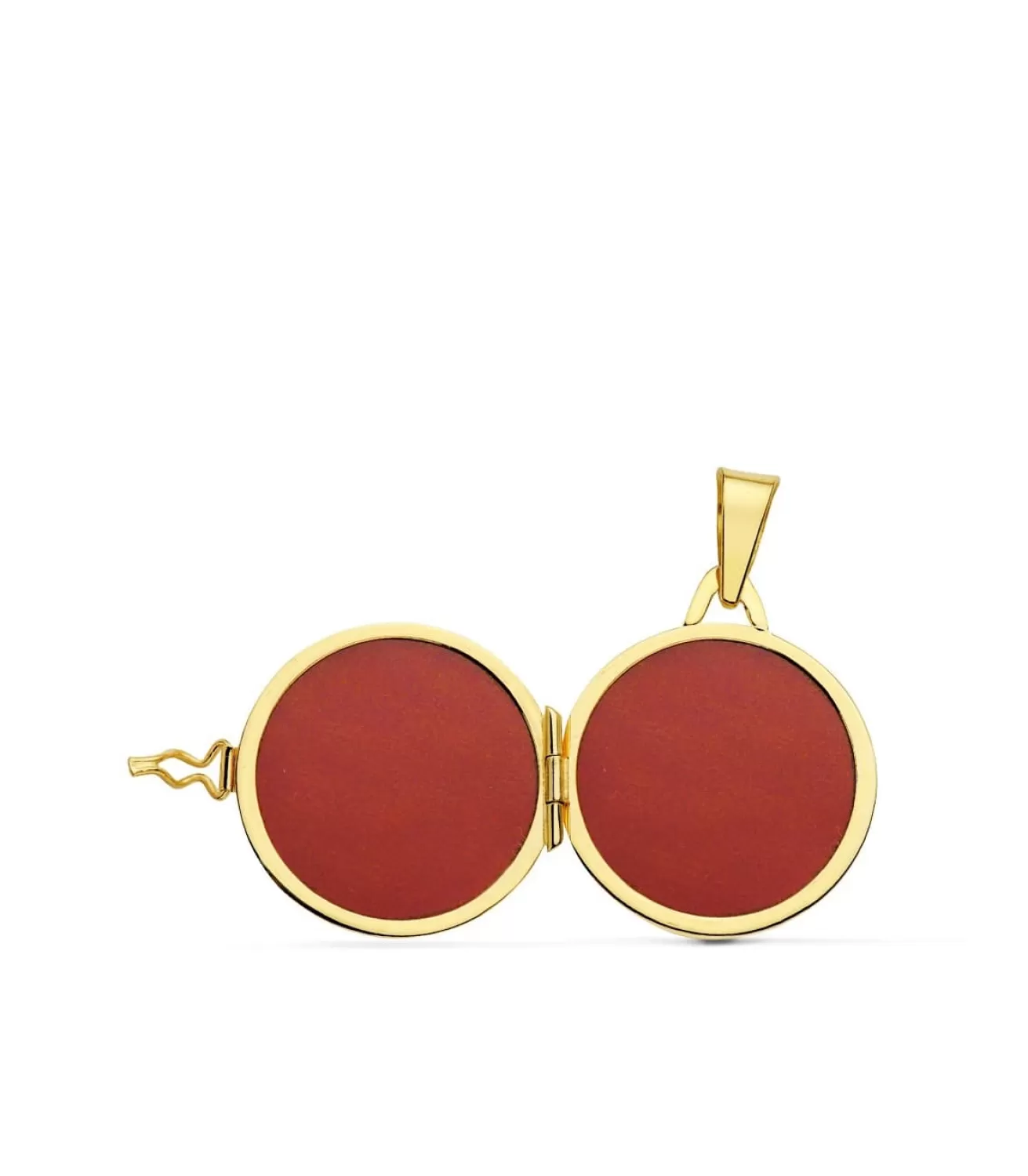 Guardapelo Portafotos Charm Redondo Labrado Oro 18 K 21 Mm<Alda Joyeros Discount