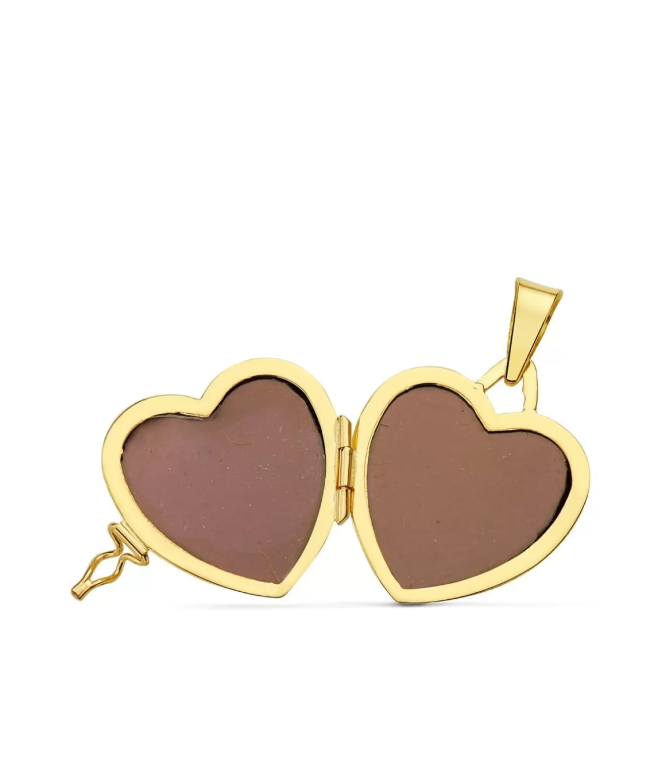 Guardapelo Portafotos Corazon Liso Oro 18 K 21 Mm<Alda Joyeros Store