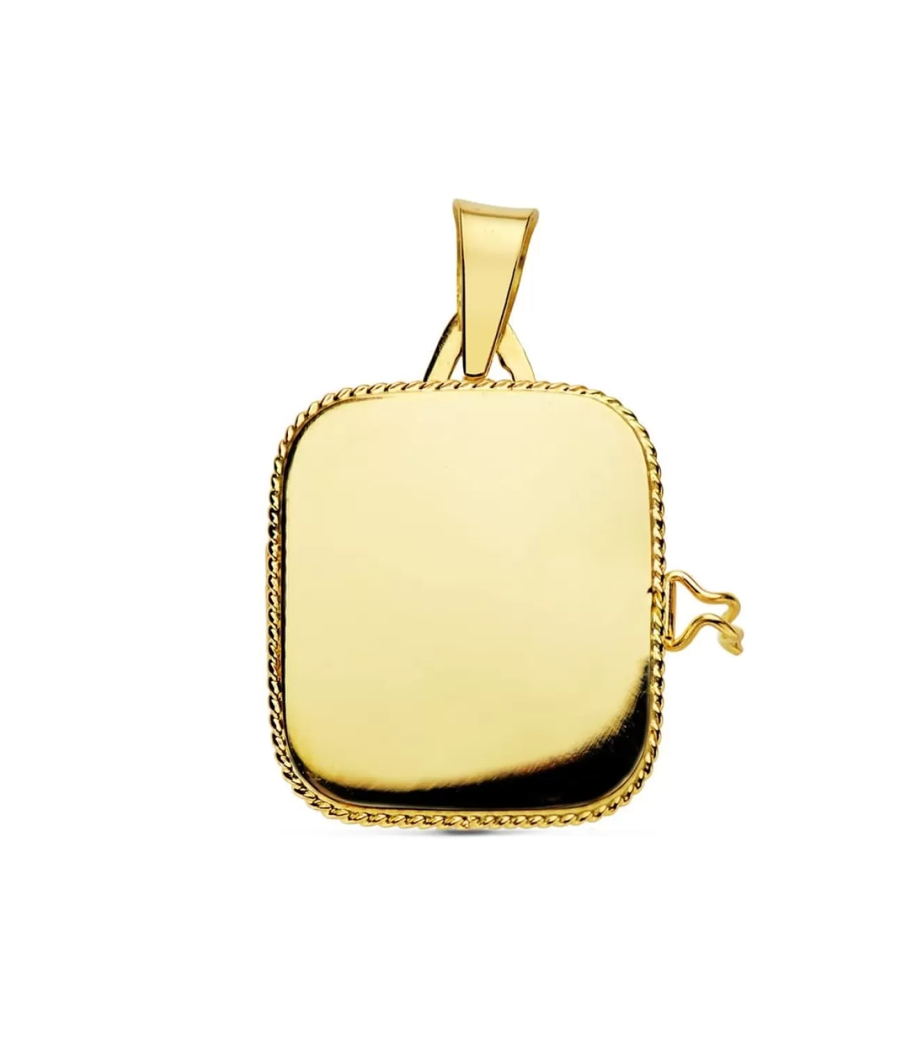 Guardapelo Portafotos Cuadrado Liso Oro 18 K 21 Mm<Alda Joyeros Fashion