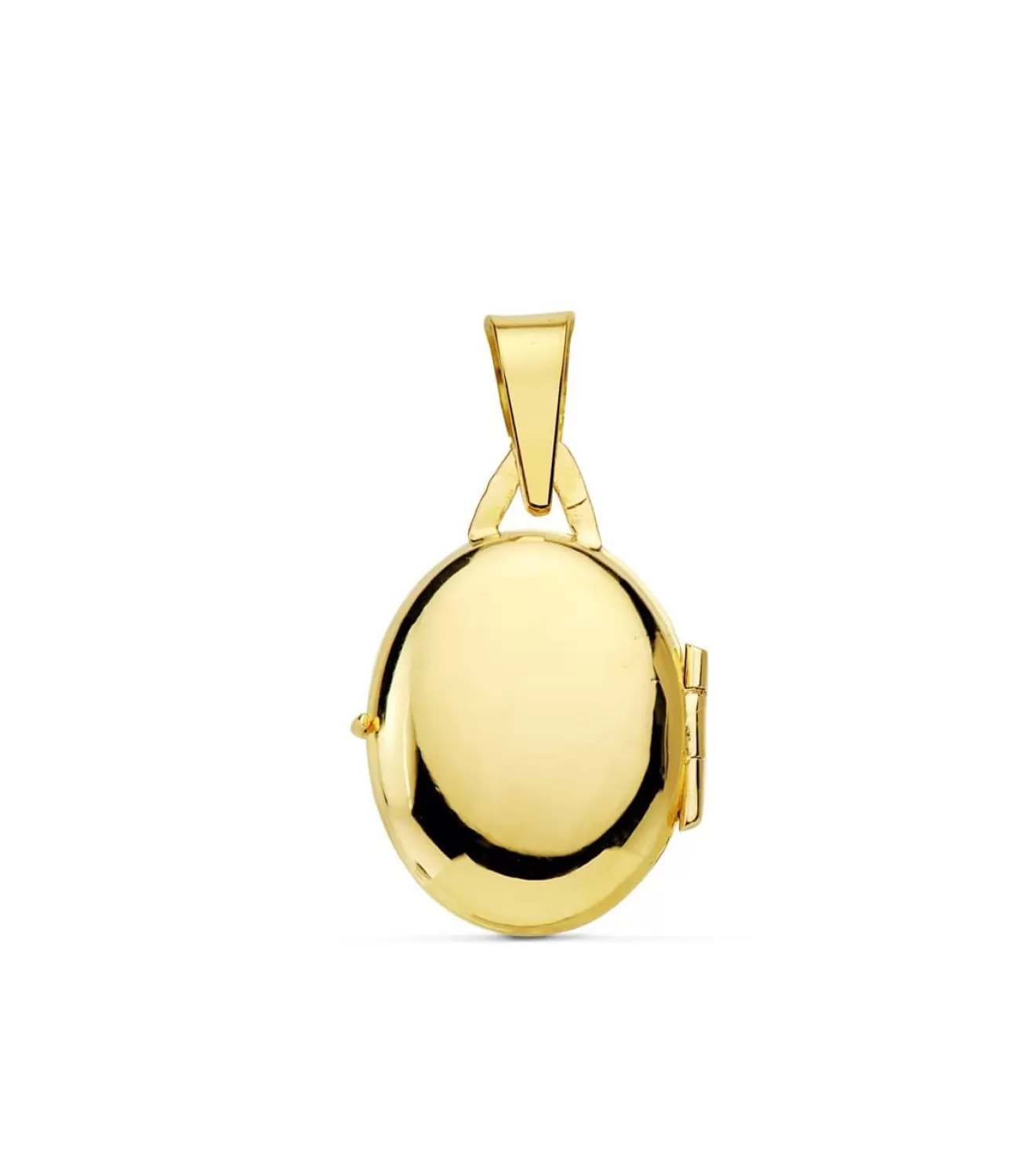 Guardapelo Portafotos Oval Liso Oro Amarillo 18K 18 Mm<Alda Joyeros Best Sale
