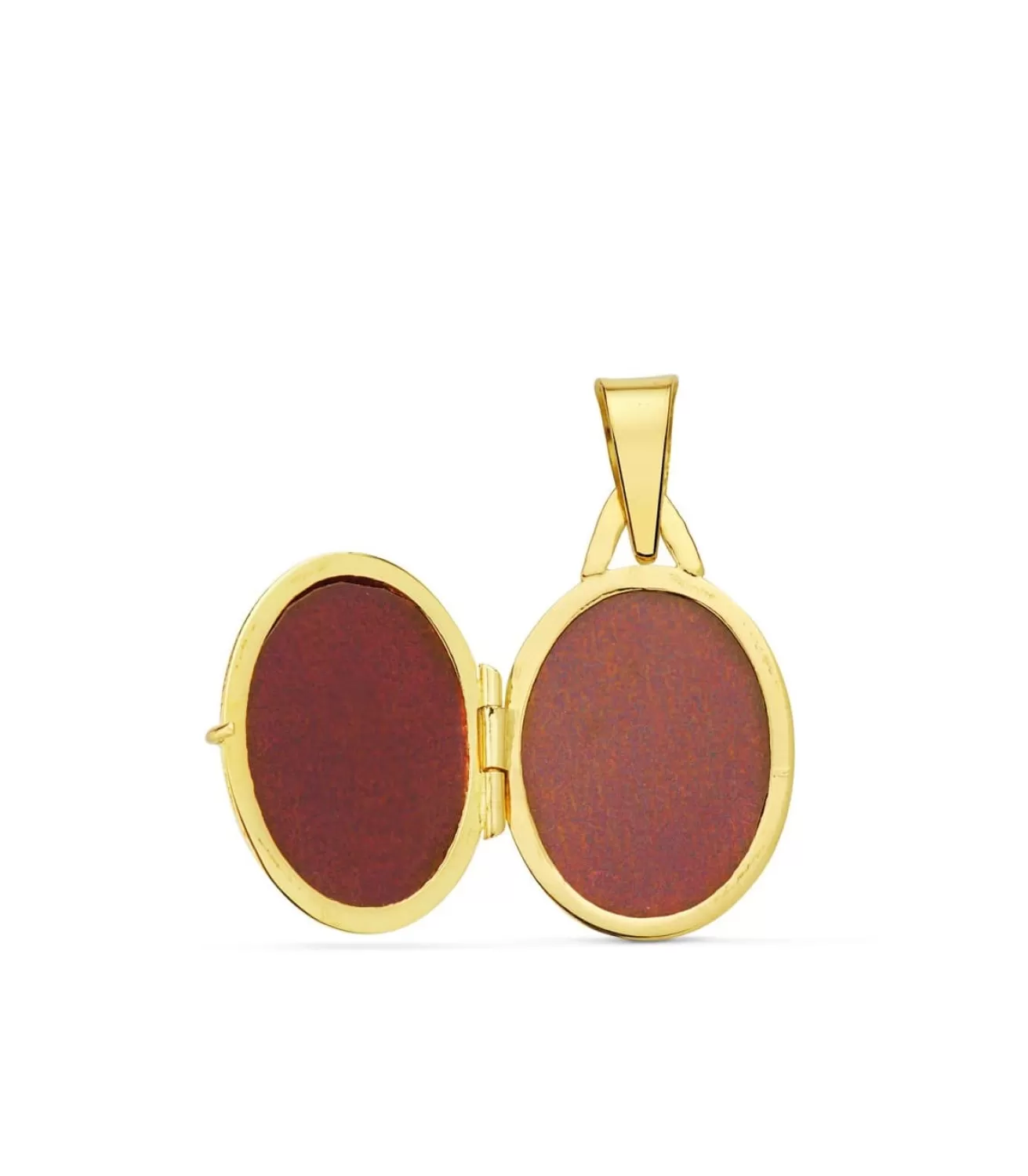 Guardapelo Portafotos Oval Tallado Oro Amarillo 18 K 18 Mm<Alda Joyeros Discount