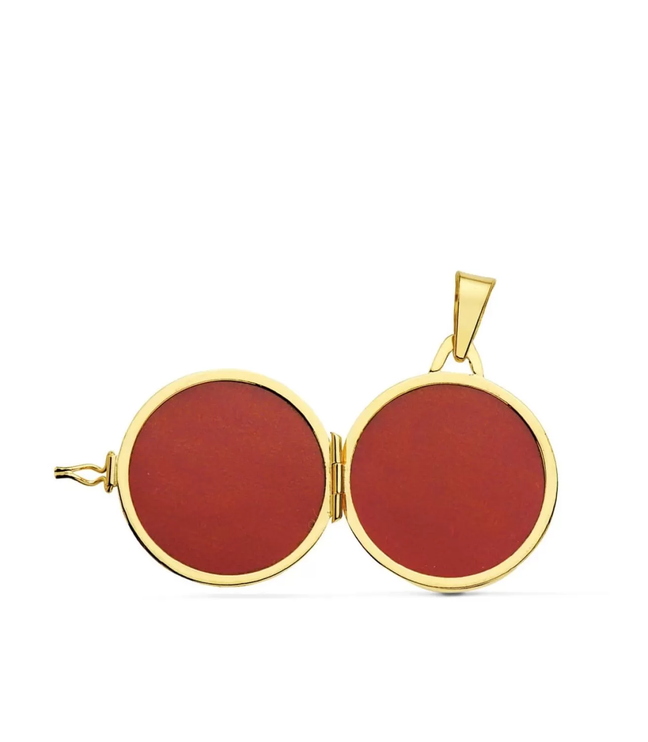 Guardapelo Portafotos Redondo Labrado Oro 18 K 23 Mm<Alda Joyeros Best Sale
