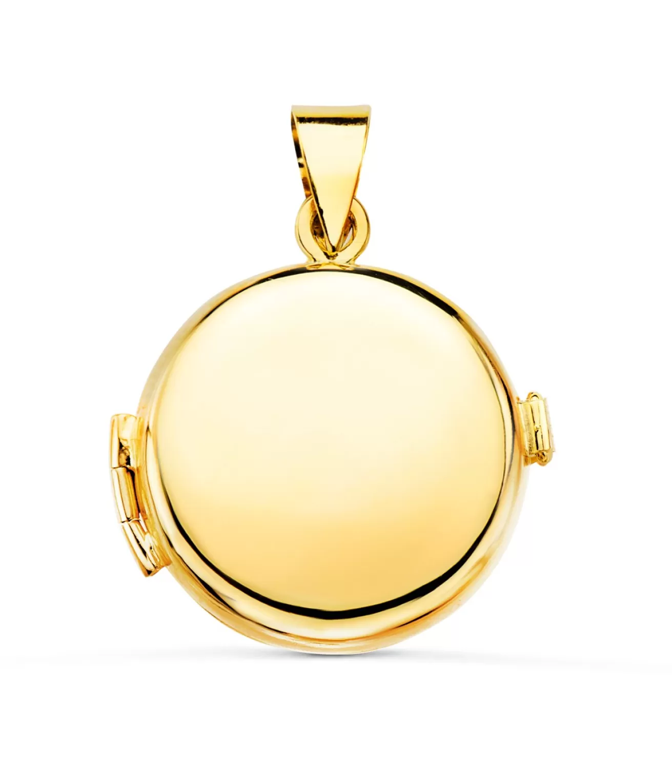 Guardapelo Portafotos Redondo Liso Oro 18 K 21 Mm<Alda Joyeros Sale