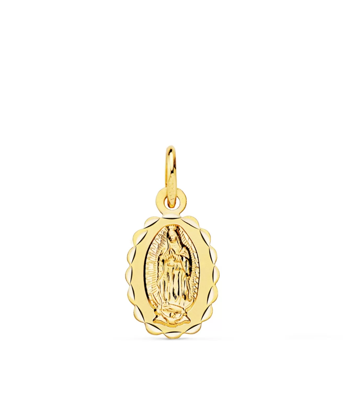 Medalla 18K V. Guadalupe Mexico 12Mm Oval Tallada<Alda Joyeros Fashion