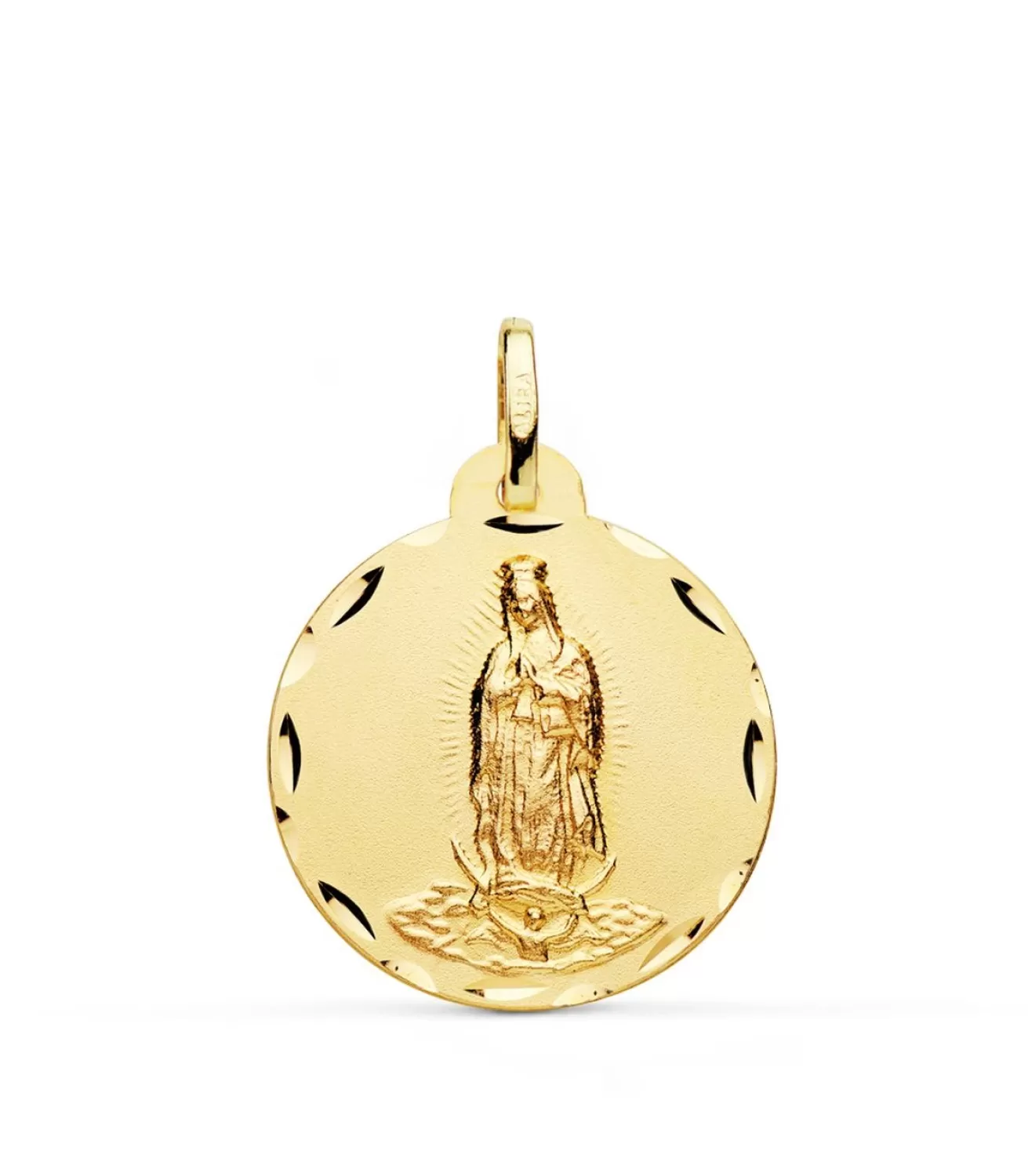Medalla 18K Virgen Guadalupe Mexico 22Mm Tallada<Alda Joyeros Flash Sale