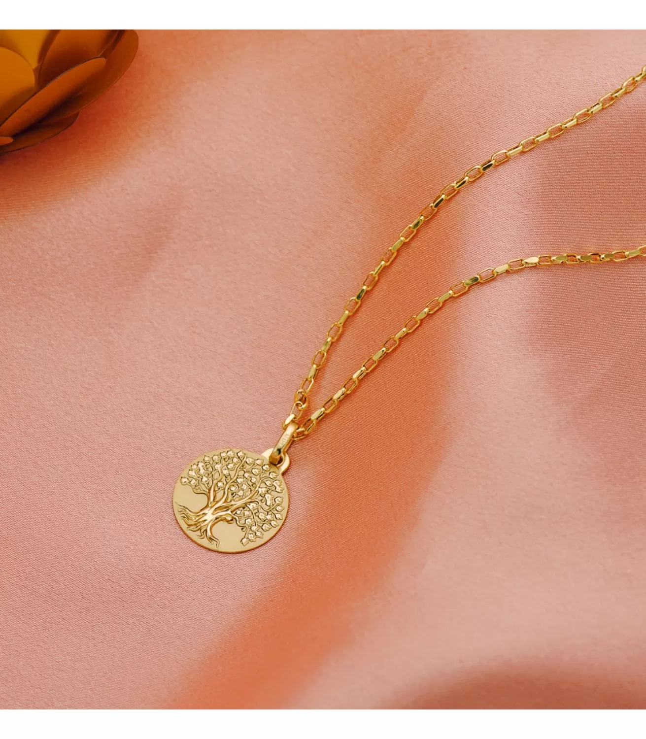 Medalla Arbol De La Vida Oro 18K 16 Mm Brillo<Alda Joyeros Discount