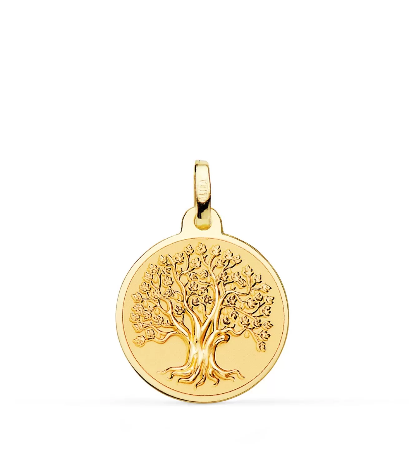 Medalla Arbol De La Vida Oro 18K 18 Mm Brillo<Alda Joyeros Shop