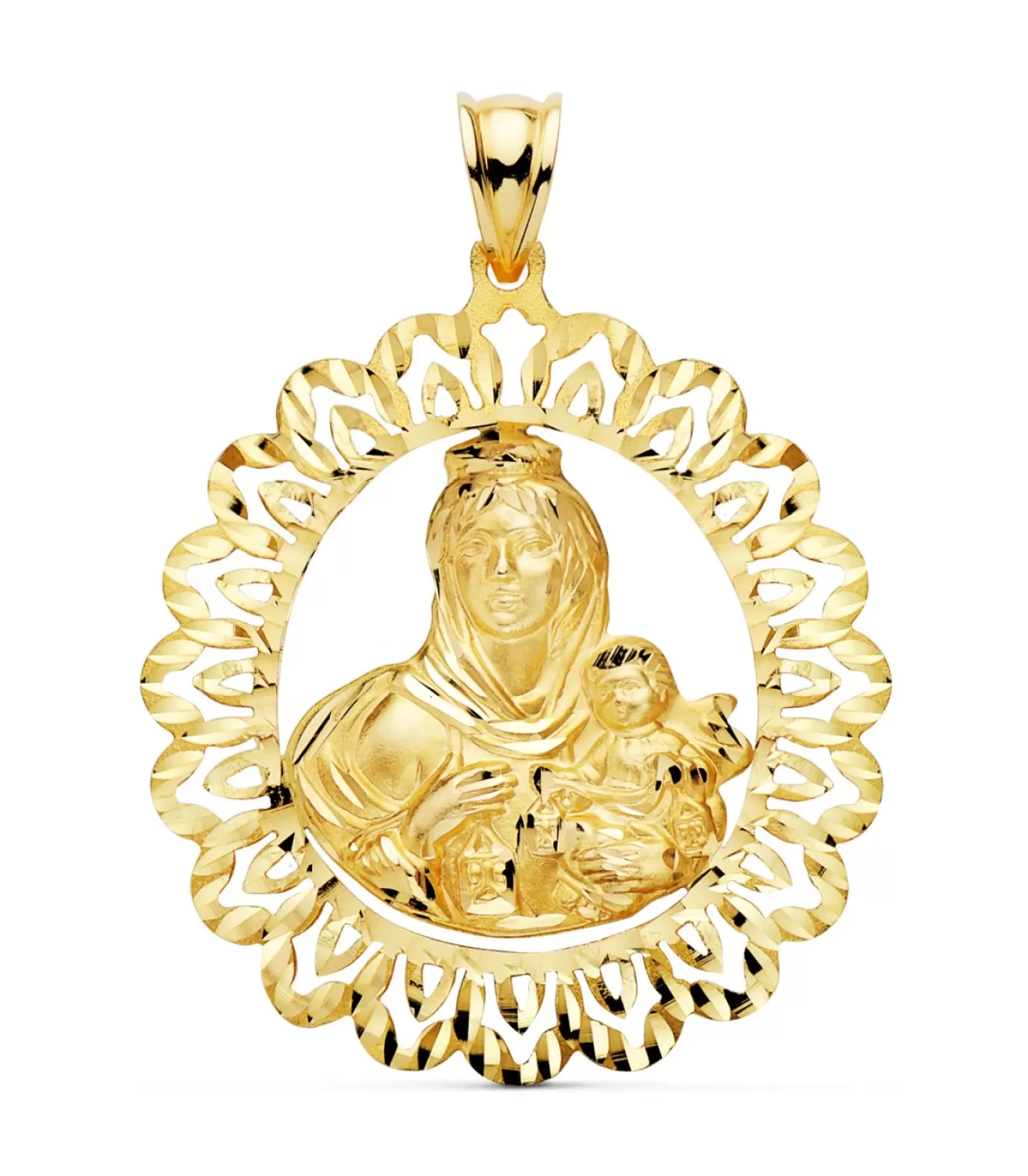 Medalla Cerco Virgen Del Carmen Oro 18K 41Mm<Alda Joyeros Flash Sale