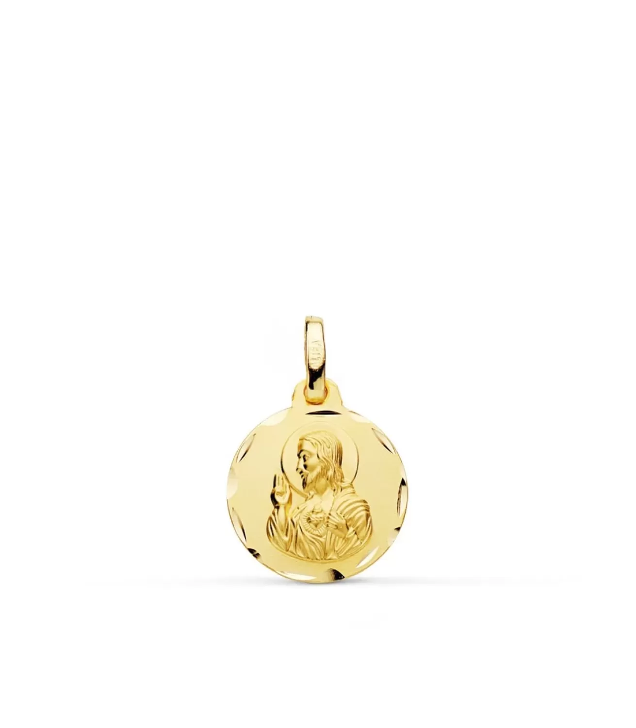 Medalla Corazon De Jesus Oro 18K 14 Mm Tallada<Alda Joyeros Flash Sale