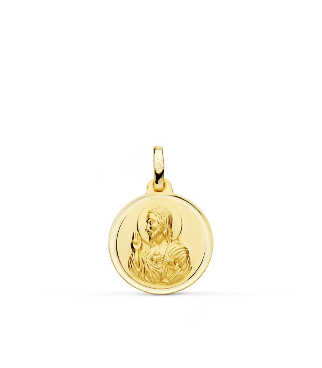 Medalla Corazon De Jesus Oro 18K 16 Mm Bisel<Alda Joyeros Hot