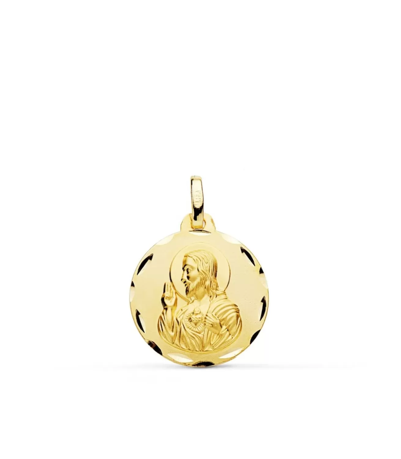 Medalla Corazon De Jesus Oro 18K 18 Mm Tallada<Alda Joyeros Clearance