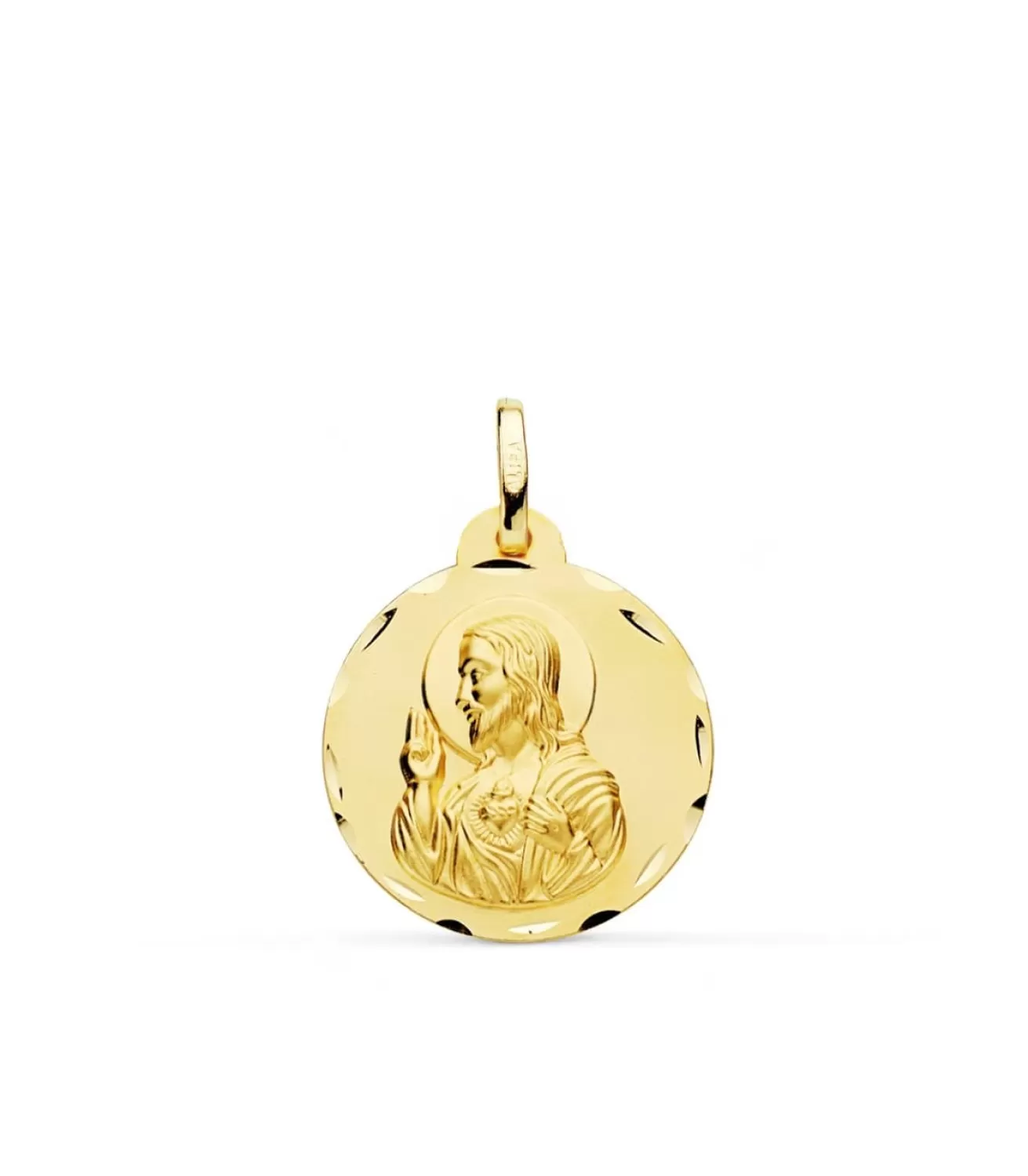 Medalla Corazon De Jesus Oro 18K 20 Mm Tallada<Alda Joyeros New