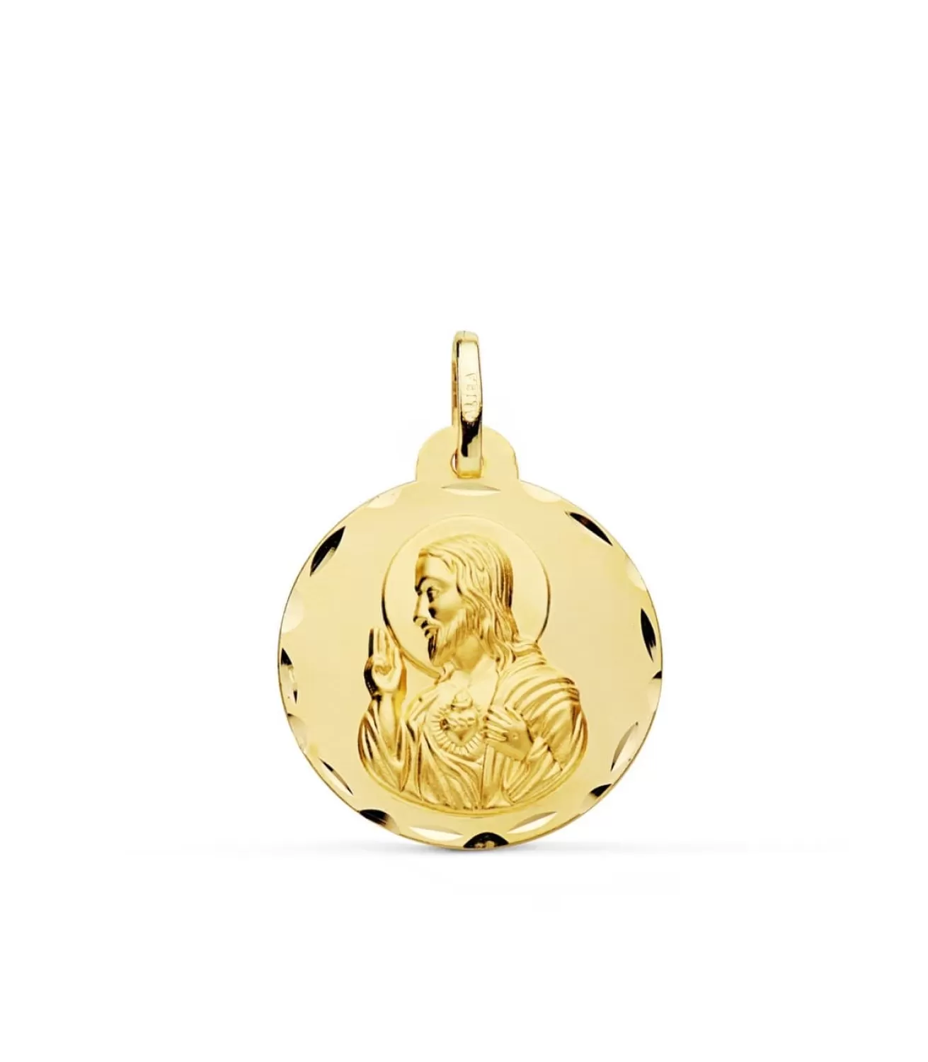 Medalla Corazon De Jesus Oro 18K 22 Mm Tallada<Alda Joyeros Clearance