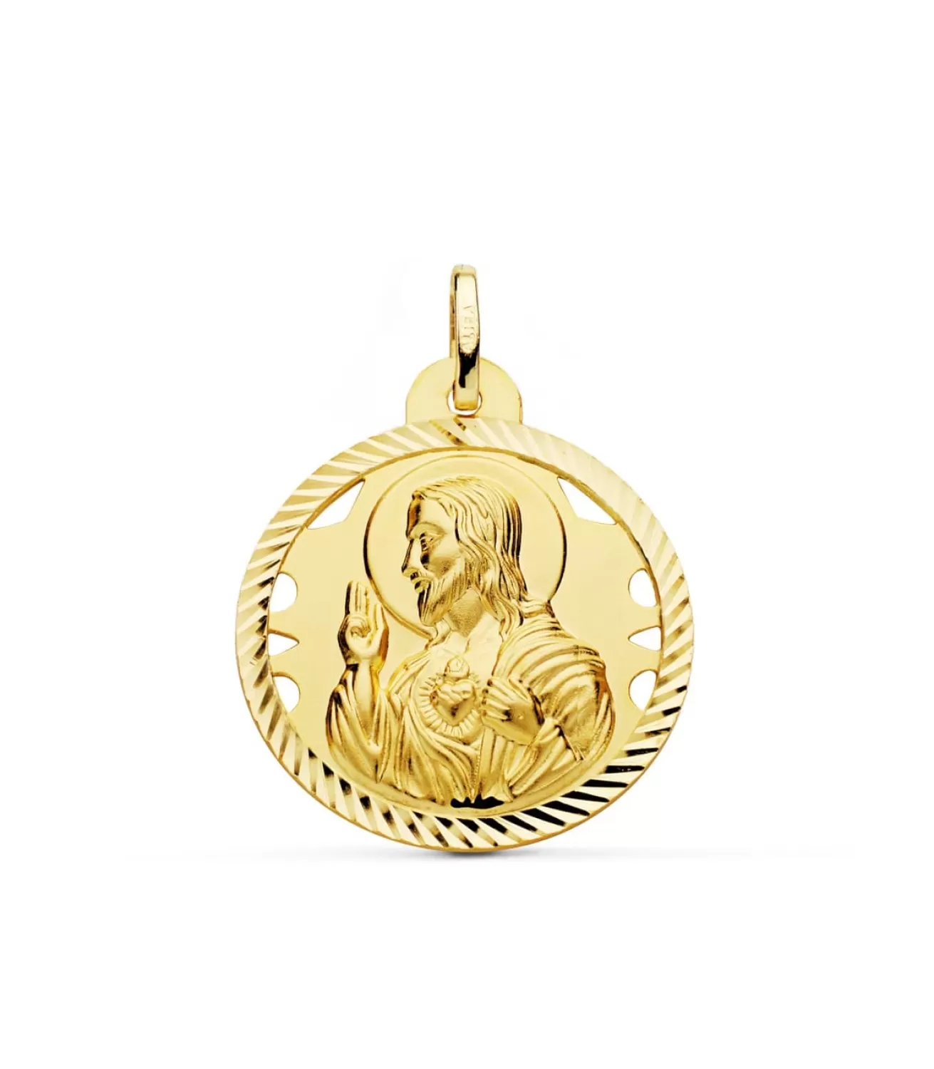 Medalla Corazon De Jesus Oro 18K 26 Mm Calada<Alda Joyeros New