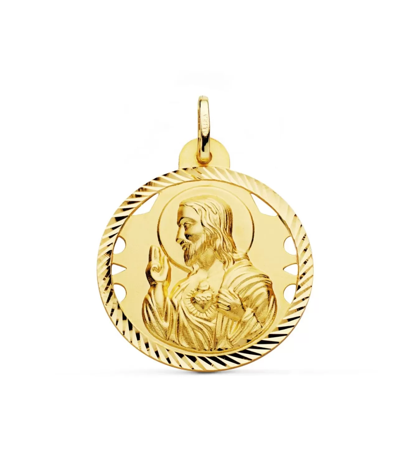 Medalla Corazon De Jesus Oro 18K 28 Mm Calada<Alda Joyeros Fashion