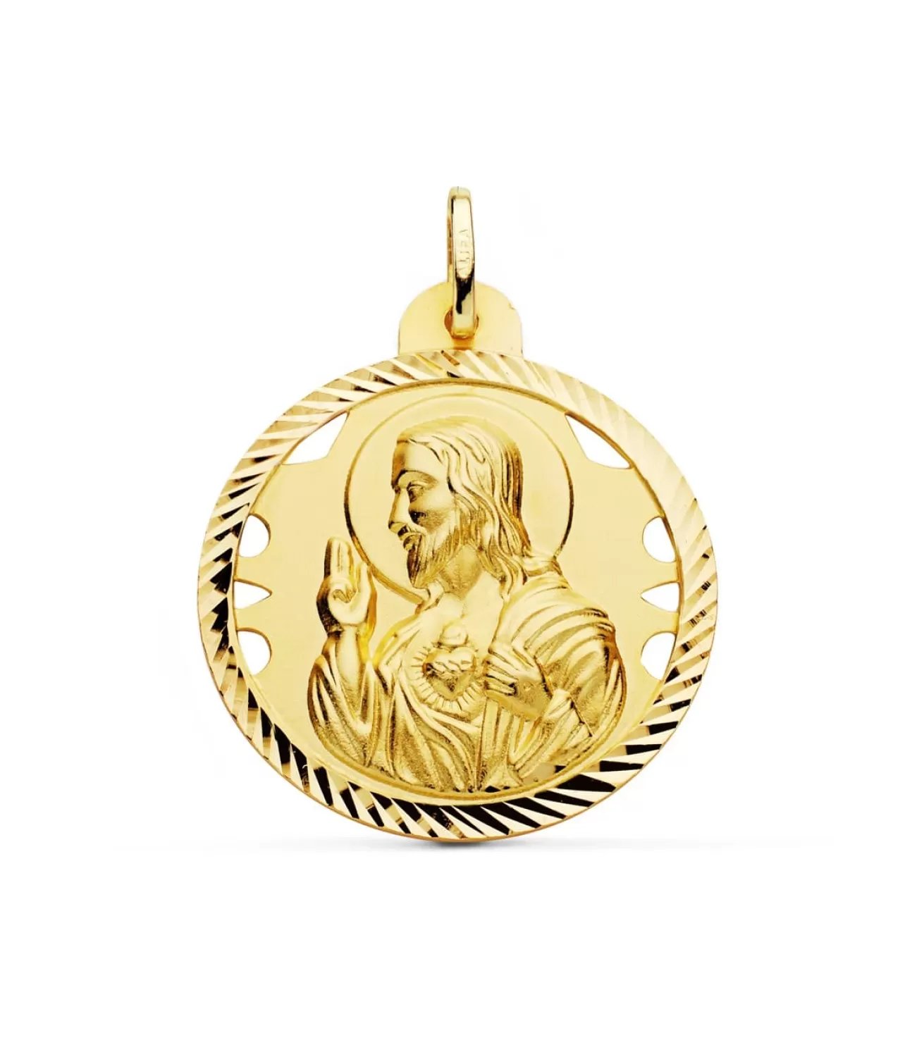 Medalla Corazon De Jesus Oro 18K 30 Mm Calada<Alda Joyeros Outlet
