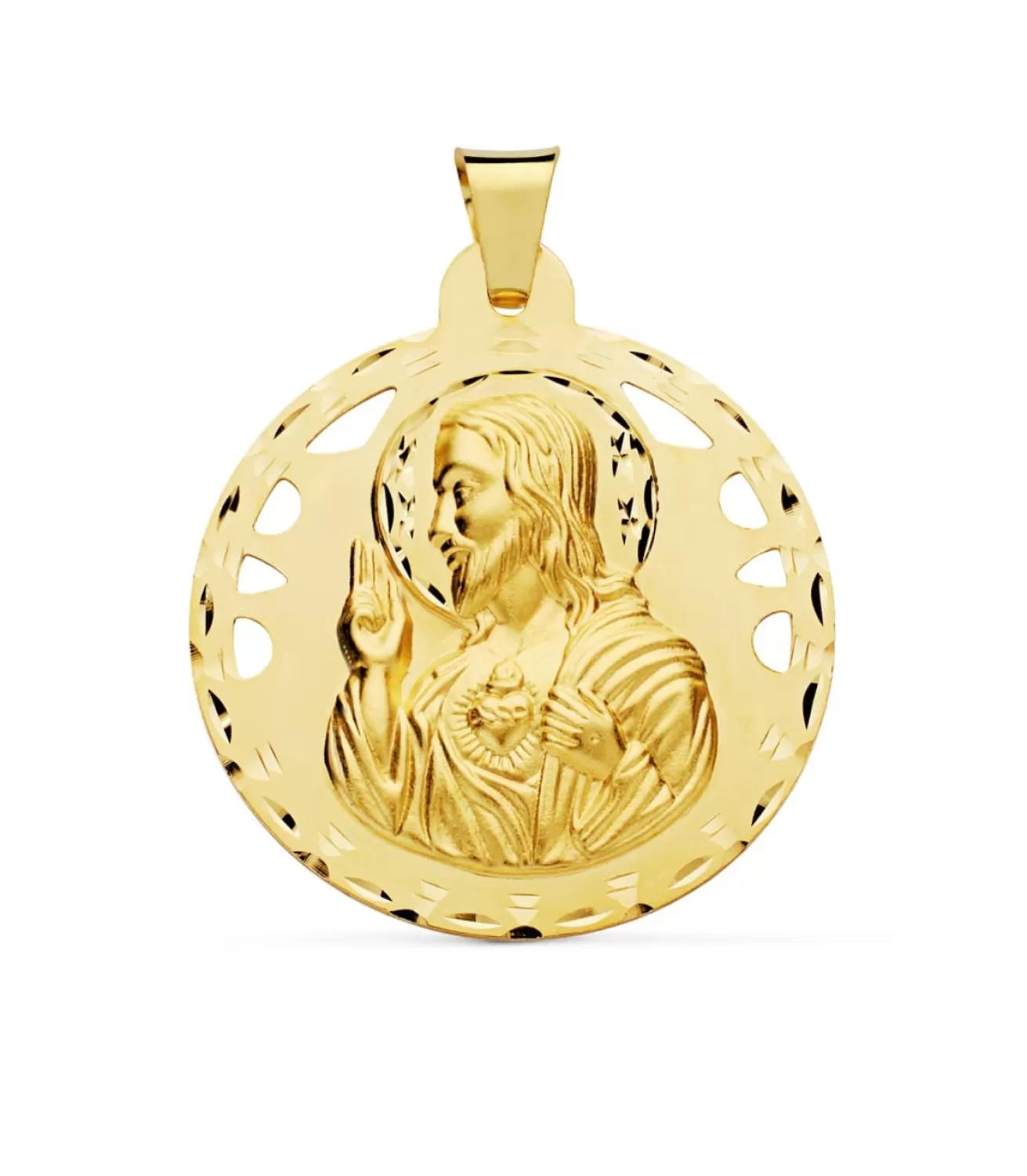 Medalla Corazon De Jesus Oro 18K 42 Mm Calada<Alda Joyeros Hot