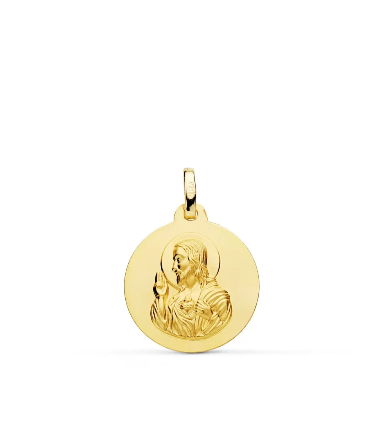 Medalla Corazon De Jesus Oro Amarillo 18 K 18 Mm<Alda Joyeros Sale
