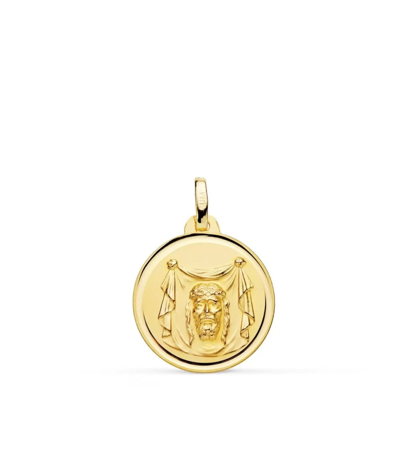 Medalla Cristo Santa Faz Oro 18K 18Mm Bisel<Alda Joyeros Flash Sale