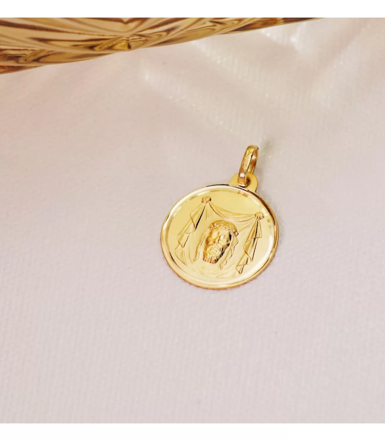 Medalla Cristo Santa Faz Oro 18K 18Mm Bisel<Alda Joyeros Flash Sale