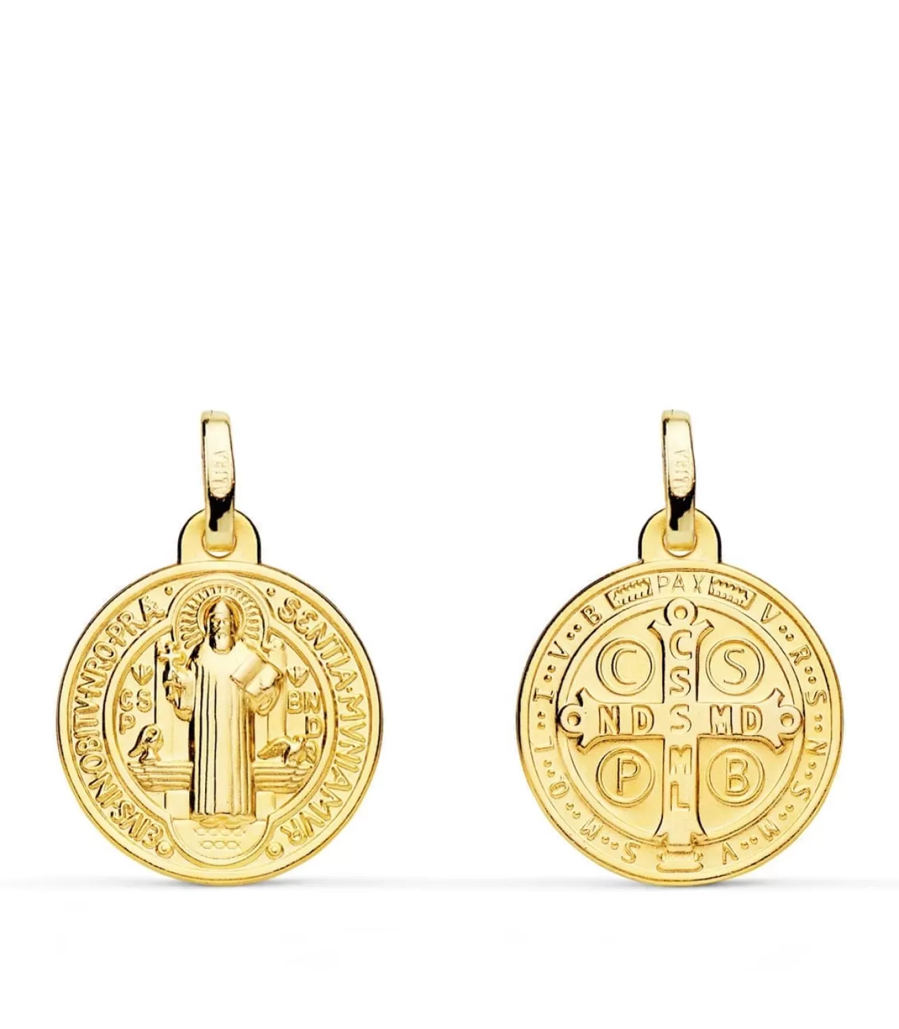 Medalla Escapulario San Benito Monje Oro 18K 16Mm<Alda Joyeros Discount