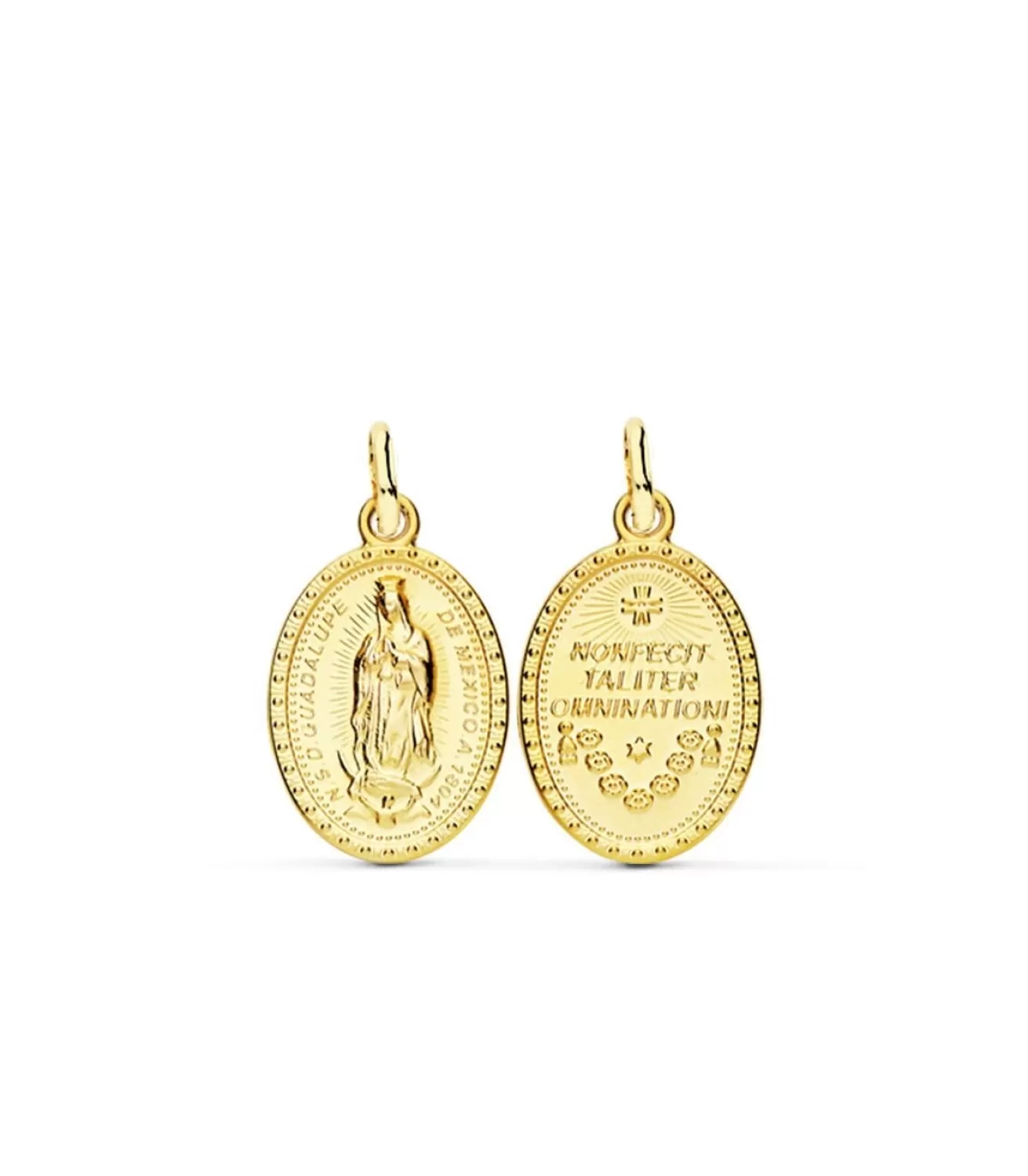 Medalla Escapulario Virgen Guadalupe Mexico Oro 18K 21Mm<Alda Joyeros Clearance