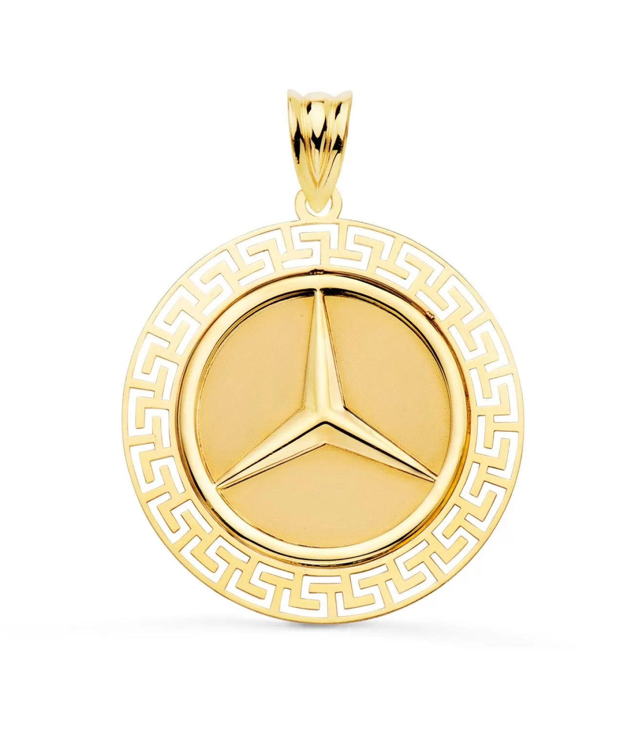 Medalla Estrella Oro Amarillo 18K 27 Mm Greca<Alda Joyeros New