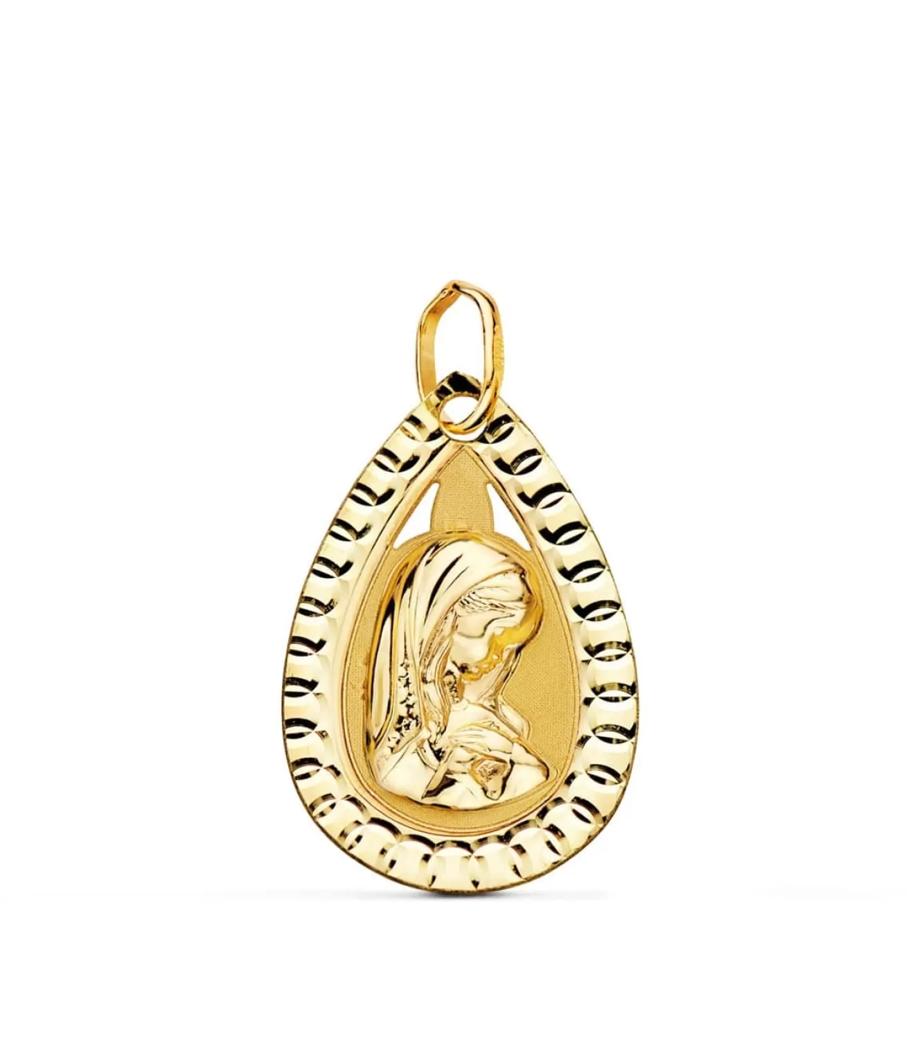Medalla Gota Virgen Niña Oro 9K 20Mm<Alda Joyeros Best Sale