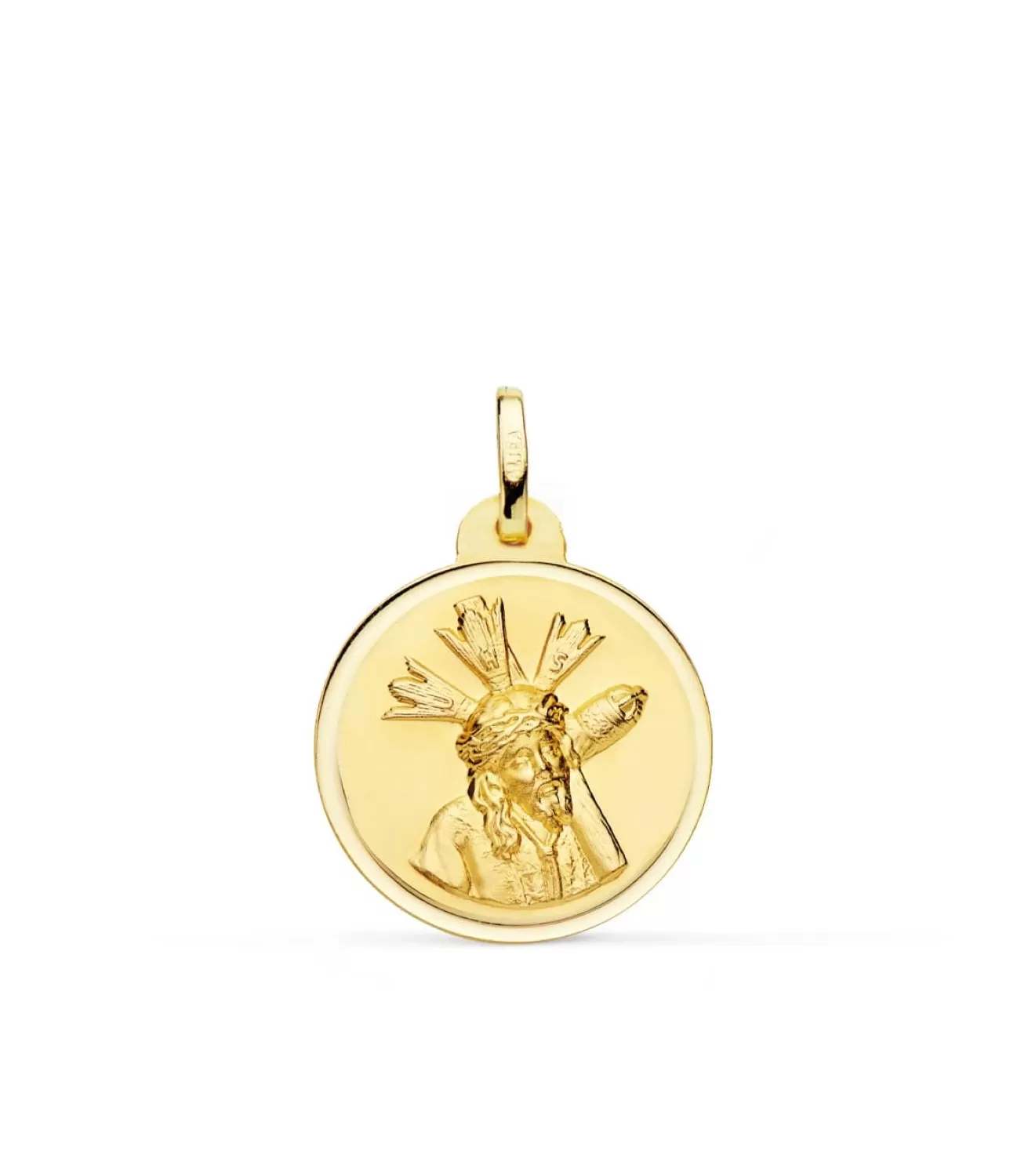 Medalla Jesus Del Gran Poder 18K 20Mm Bisel<Alda Joyeros Outlet