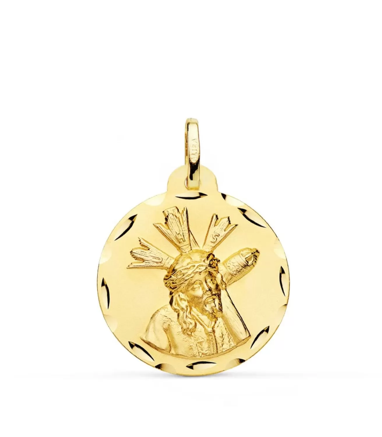 Medalla Jesus Del Gran Poder 18K 22Mm Tallada<Alda Joyeros Outlet