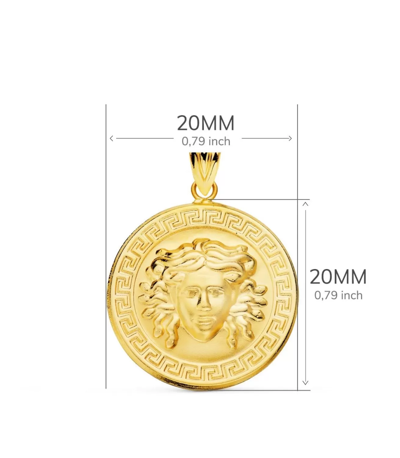 Medalla Medusa Oro 18K 20 Mm<Alda Joyeros Shop