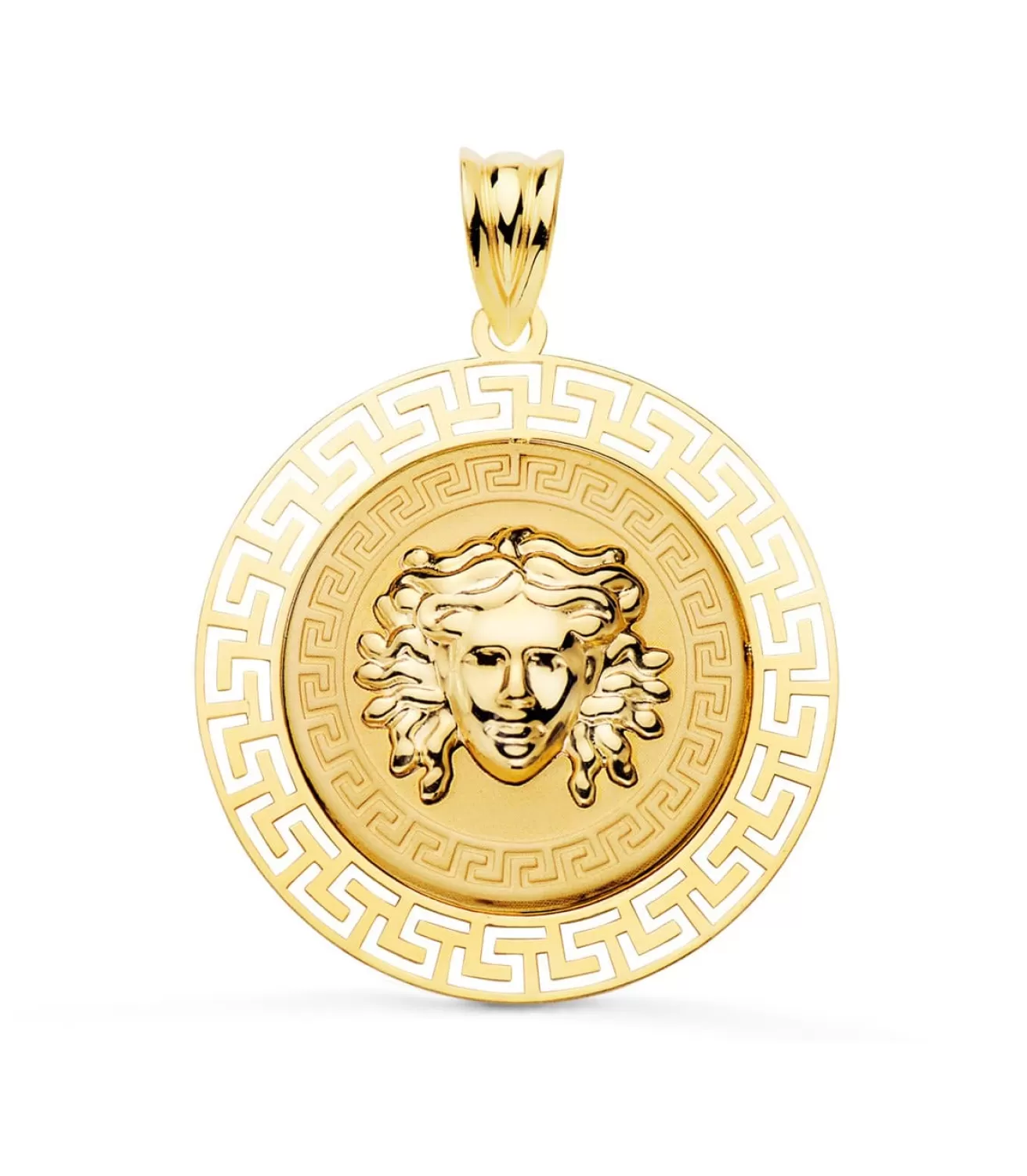 Medalla Medusa Oro Amarillo 18K 27 Mm Greca<Alda Joyeros New
