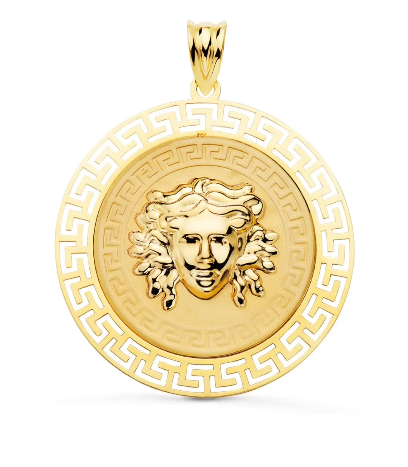 Medalla Medusa Oro Amarillo 18K 33 Mm Greca<Alda Joyeros Sale