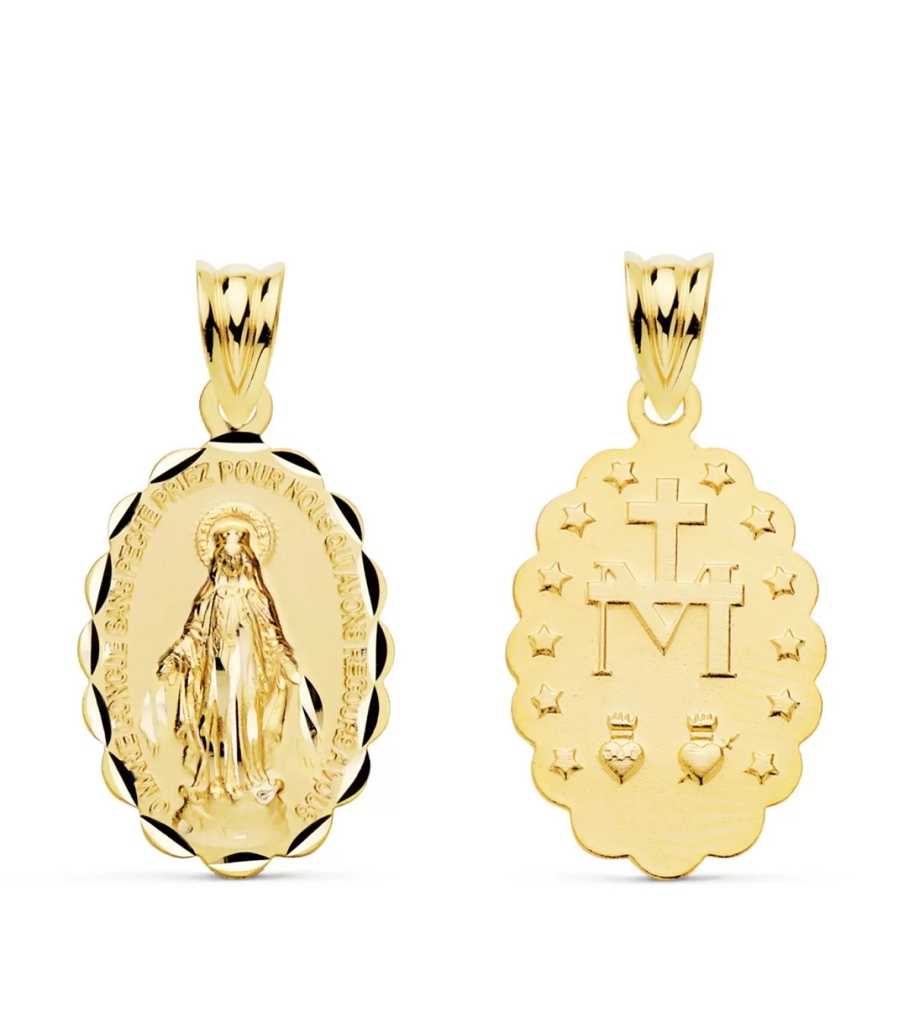 Medalla Milagrosa Oro 18K 20Mm Tallada<Alda Joyeros Sale