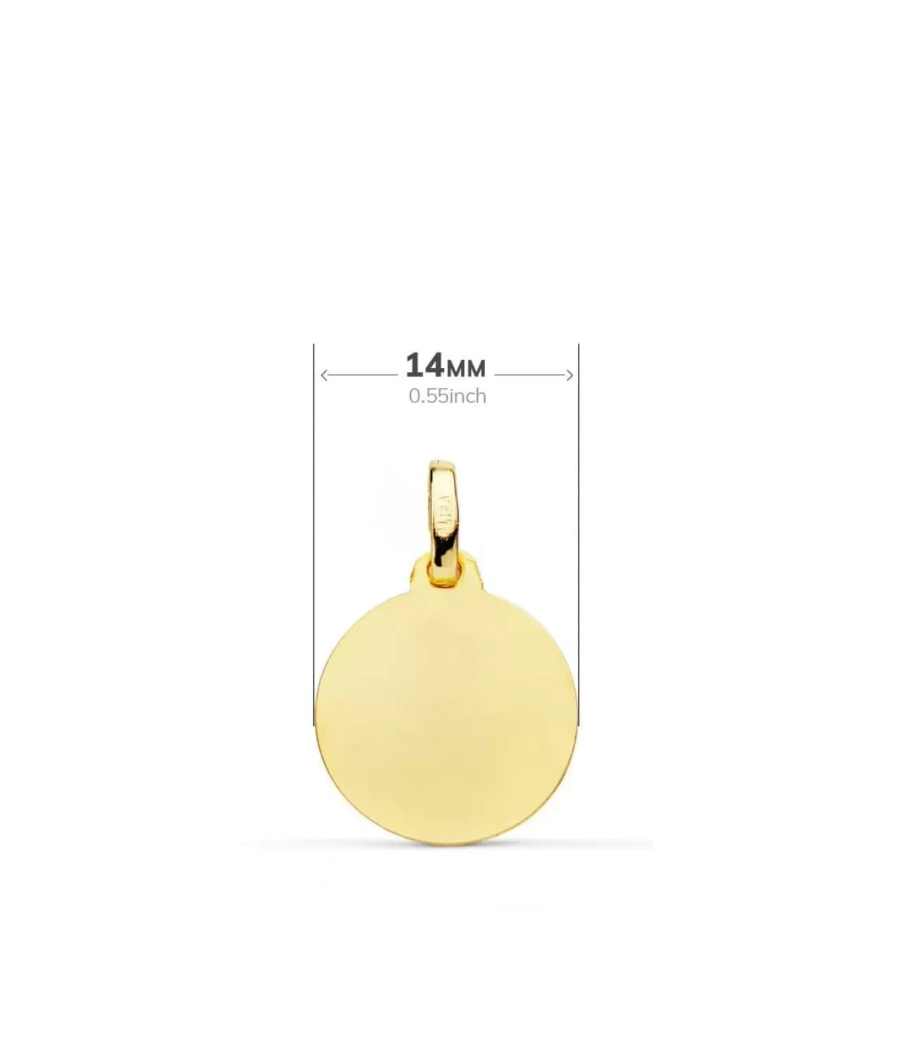 Medalla Ángel Burlon Y Pajaro Oro Amarillo 18K 14Mm<Alda Joyeros Discount
