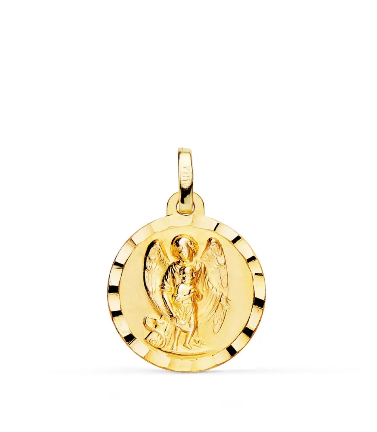 Medalla Ángel De La Guarda Con Nino Oro 18K 18Mm<Alda Joyeros Flash Sale