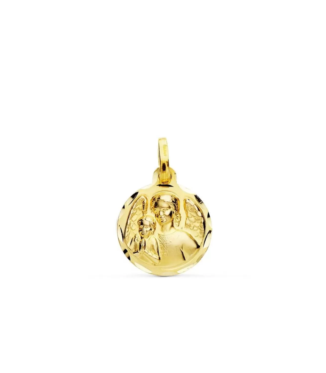 Medalla Ángel De La Guarda Protector Oro 18K 14 Mm<Alda Joyeros Sale
