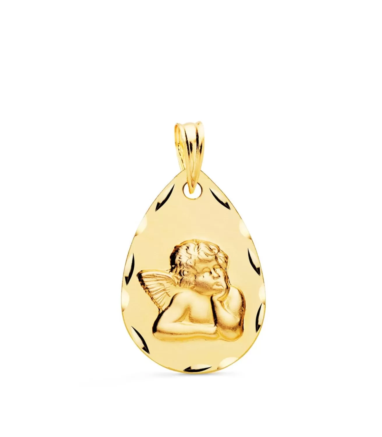Medalla Ángel Gota Oro Amarillo 18 K 21 Mm<Alda Joyeros Best