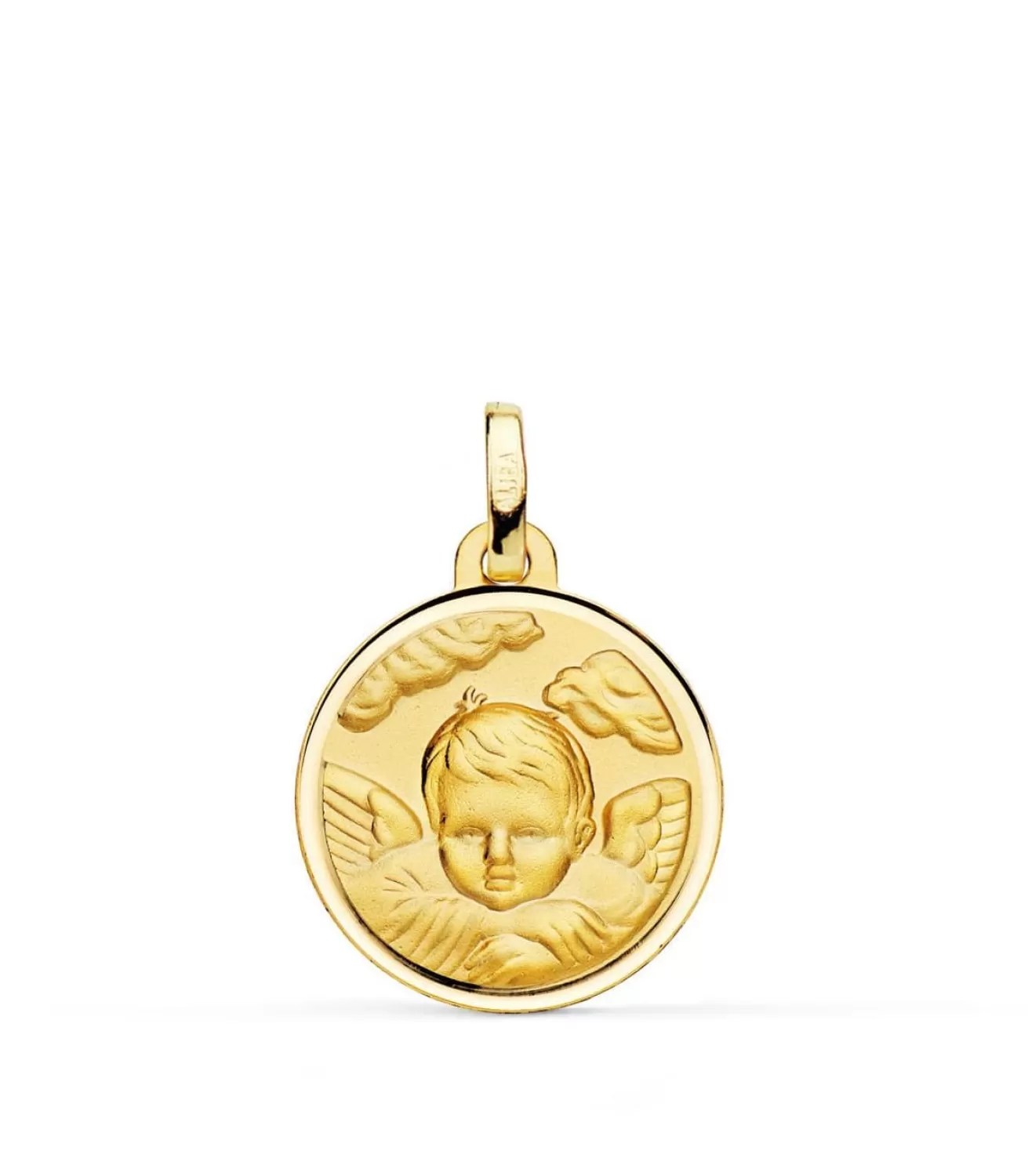Medalla Ángel Nube Oro 18K 18Mm Bisel<Alda Joyeros Fashion