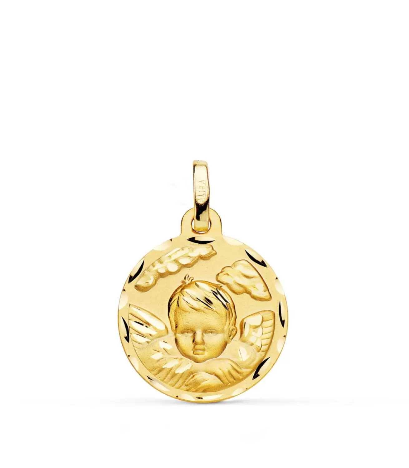 Medalla Ángel Nube Oro 18K 18Mm Tallada<Alda Joyeros Sale