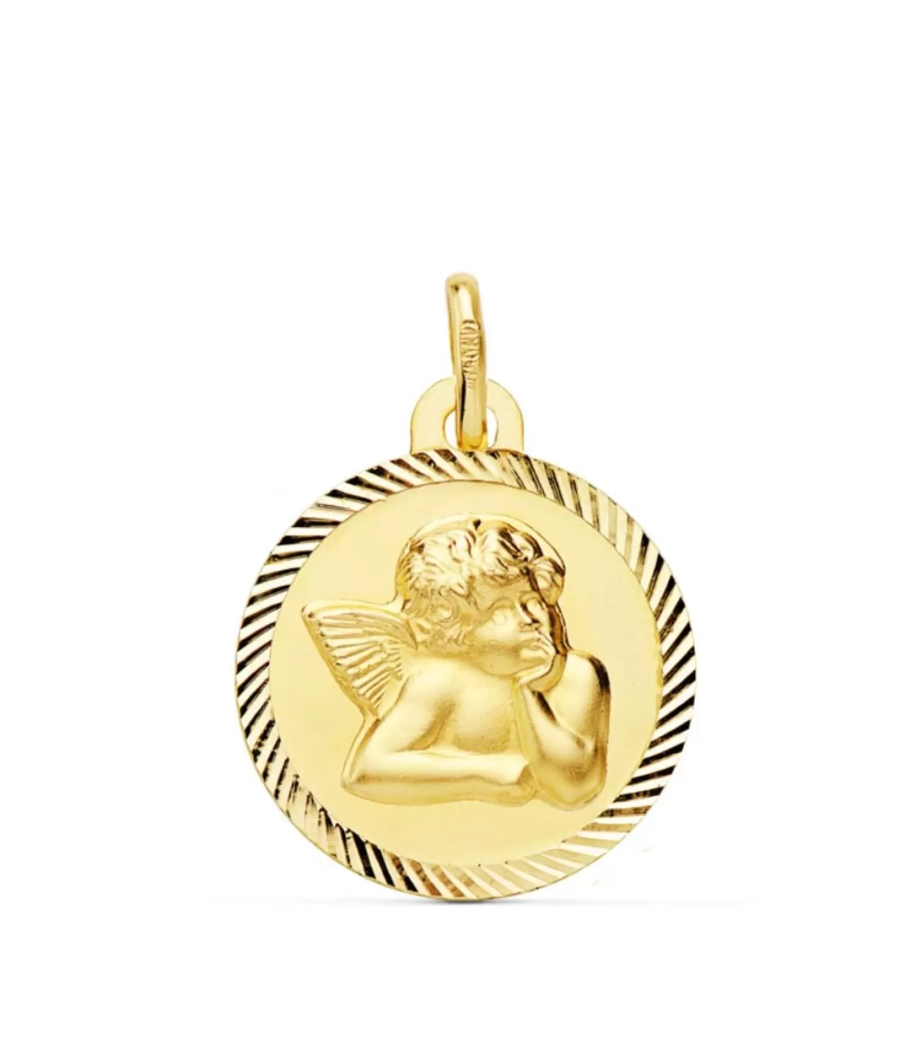 Medalla Ángel Querubin Oro Amarillo 9K 16Mm Helice<Alda Joyeros Outlet