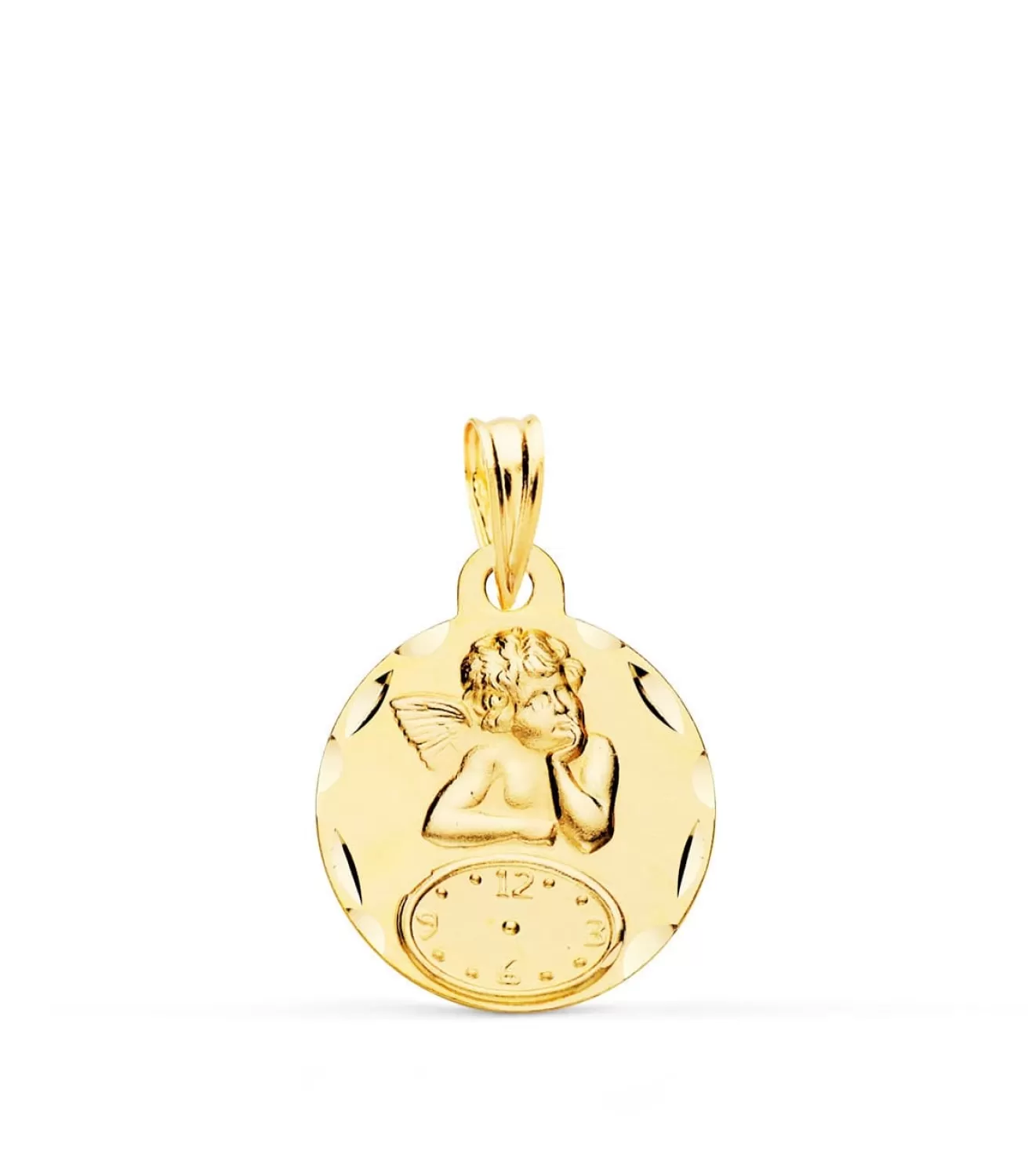 Medalla Ángel Y Reloj Redonda Oro 18Ktes<Alda Joyeros Discount